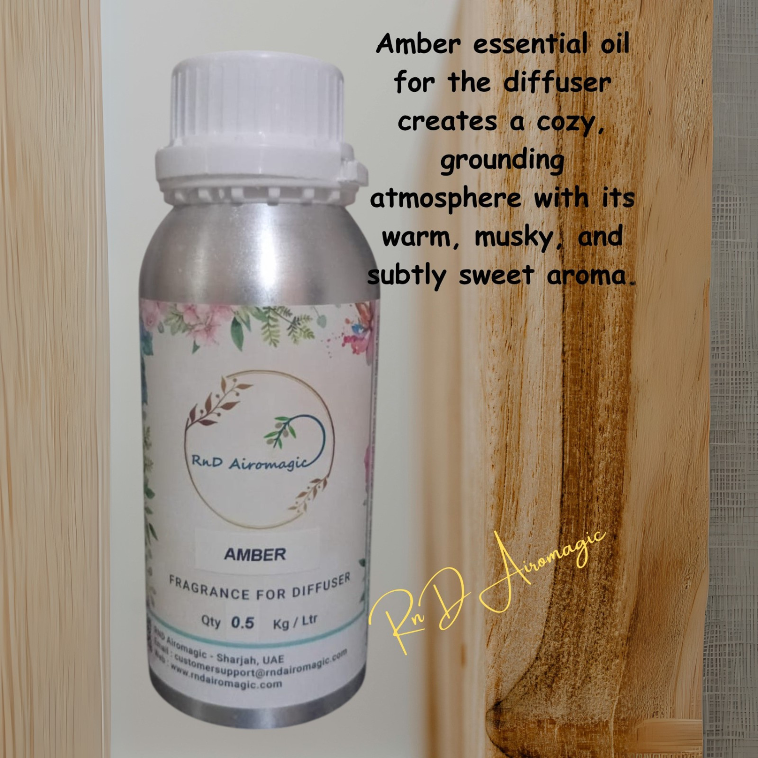 French made Premium quality Amber Aroma Oil for Diffuser 500ml